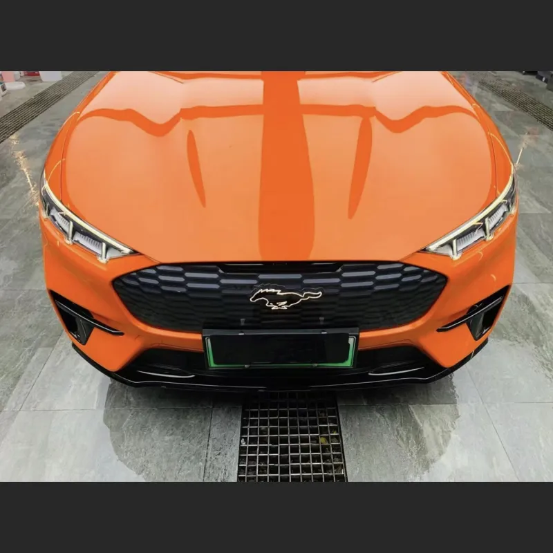 Ravoony Plus Gloss Crystal Mclaren Orange Wrap Mustang Wrap