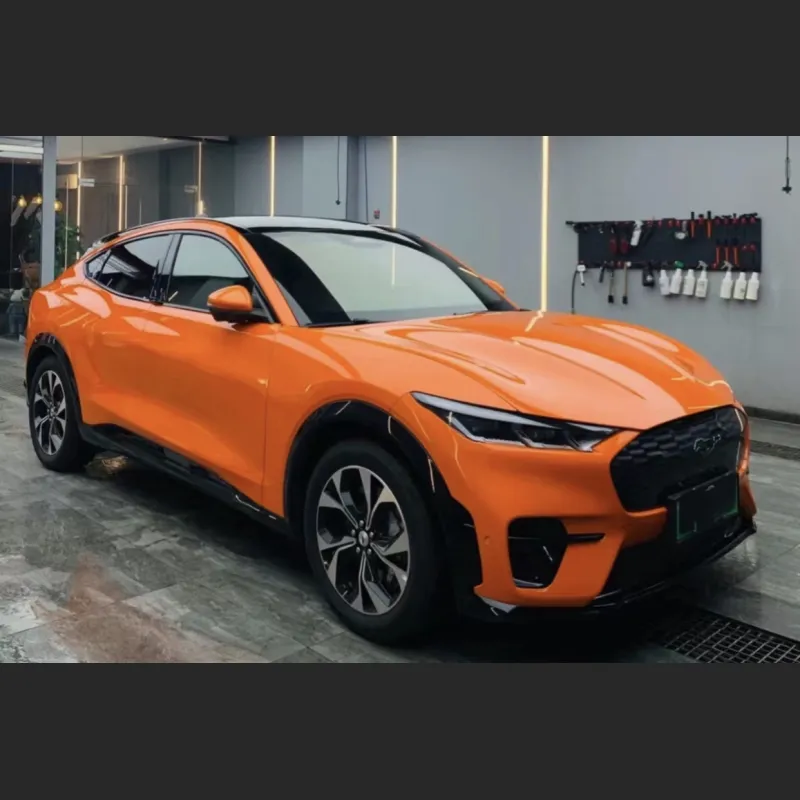 Ravoony Plus Gloss Crystal Mclaren Orange Wrap Mustang Wrap