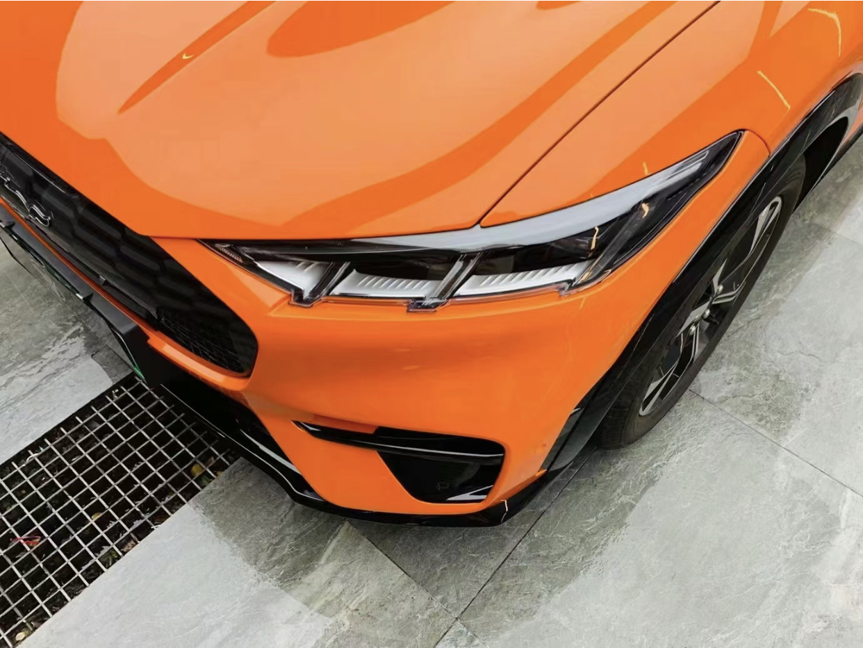 Ravoony Plus Gloss Crystal Mclaren Orange Wrap Mustang Wrap
