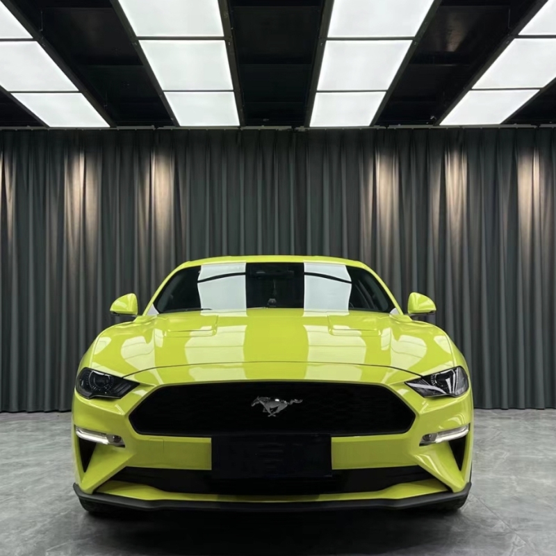 Ravoony Plus BMW Gloss Satin Neon Yellow Car Vinyl Wrap Mustang Wrap