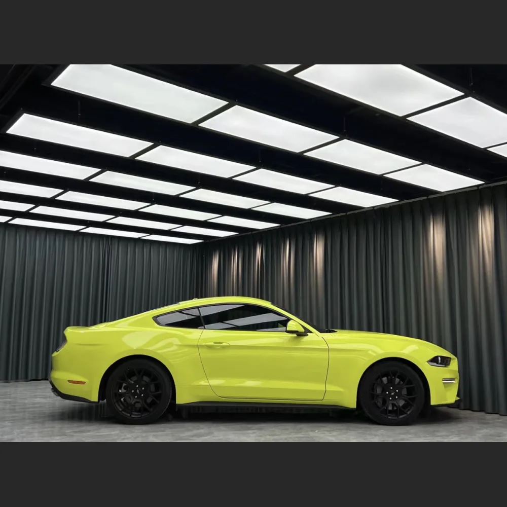 Ravoony Plus BMW Gloss Satin Neon Yellow Car Vinyl Wrap Mustang Wrap