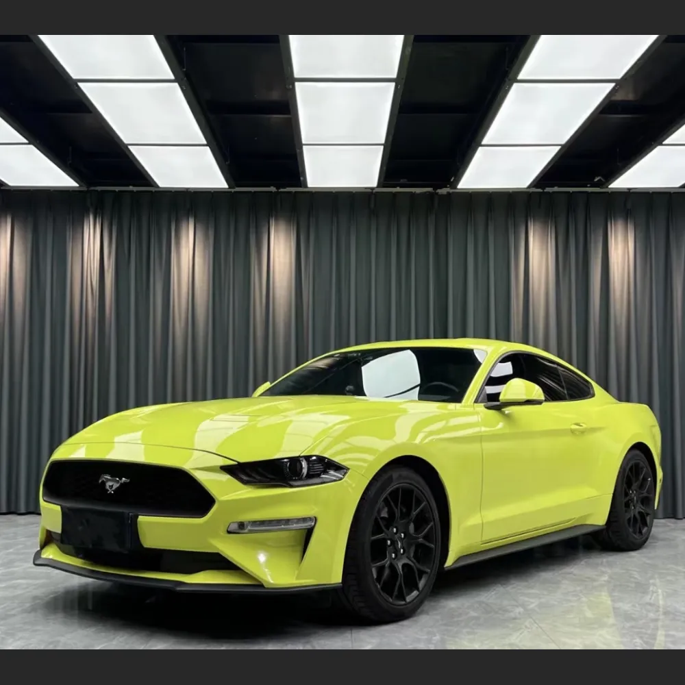 Ravoony Plus BMW Gloss Satin Neon Yellow Car Vinyl Wrap Mustang Wrap