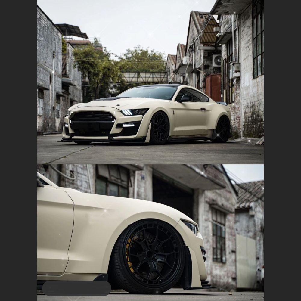 Ravoony Plus Ultimate Flat Khaki Milan Car Vinyl Wrap Ford Mustang Wrap