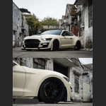 Ravoony Plus Ultimate Flat Khaki Milan Car Vinyl Wrap Ford Mustang Wrap