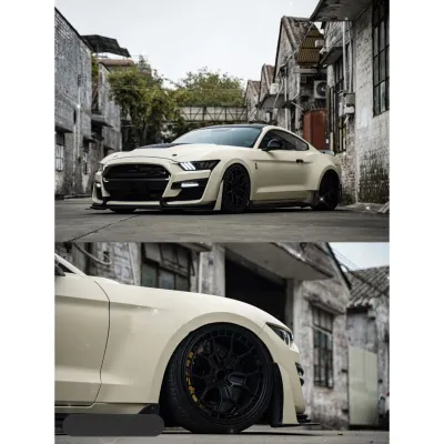 Ravoony Plus Ultimate Flat Khaki Milan Car Vinyl Wrap Ford Mustang Wrap 02