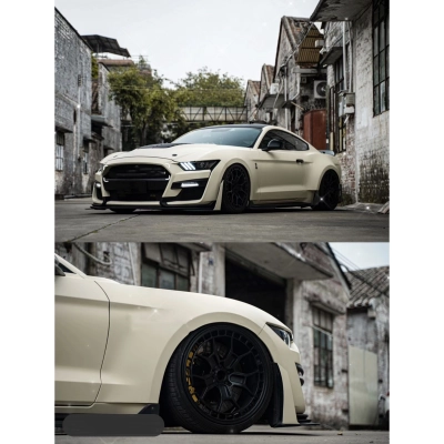 Ravoony Plus Ultimate Flat Khaki Milan Car Vinyl Wrap Ford Mustang Wrap 02