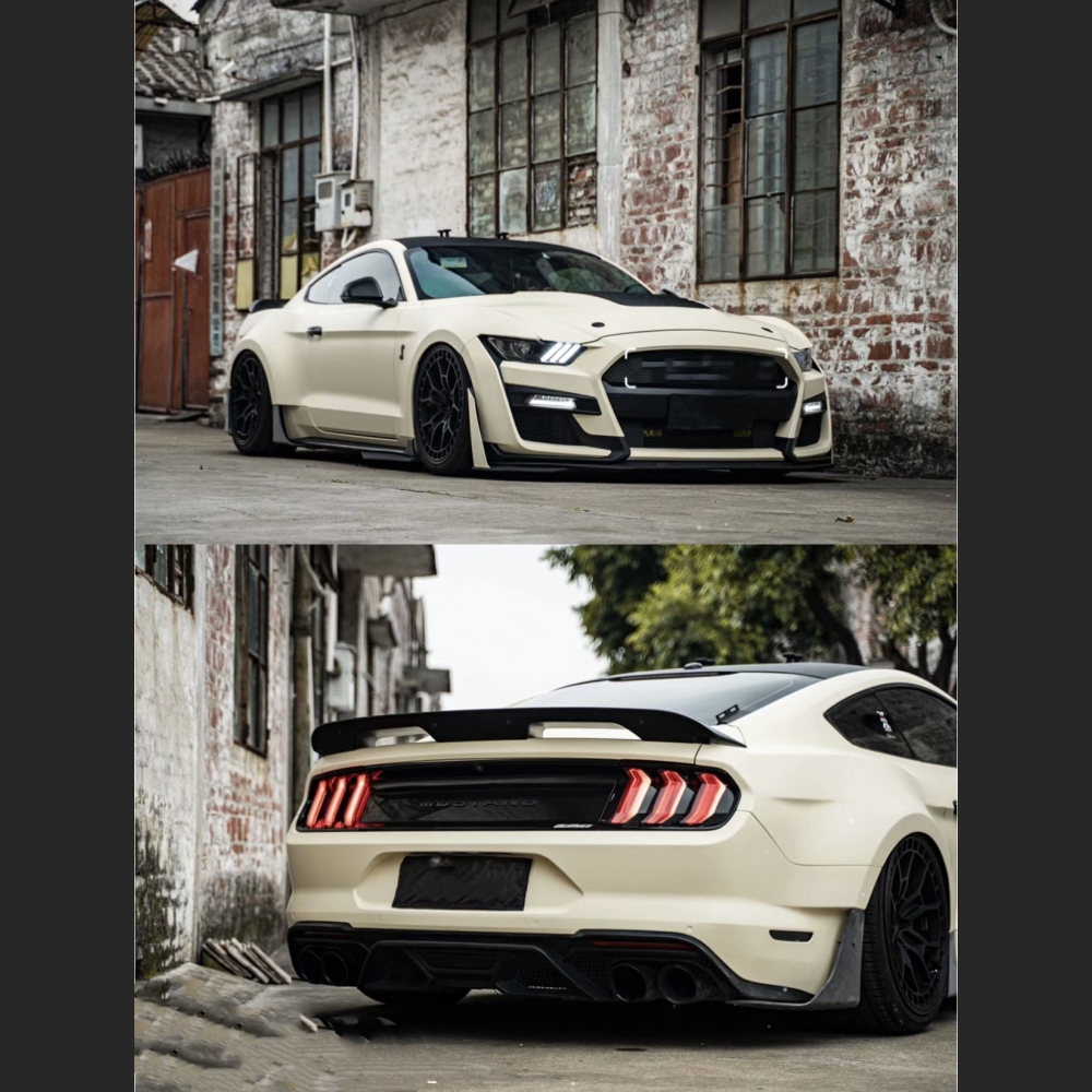 Ravoony Plus Ultimate Flat Khaki Milan Car Vinyl Wrap Ford Mustang Wrap