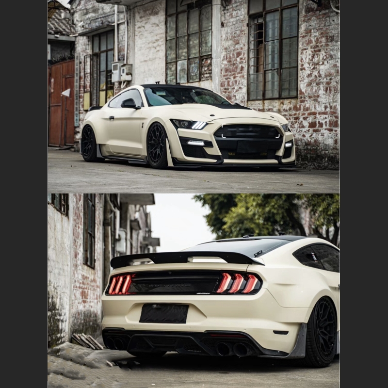 Ravoony Plus Ultimate Flat Khaki Milan Car Vinyl Wrap Ford Mustang Wrap