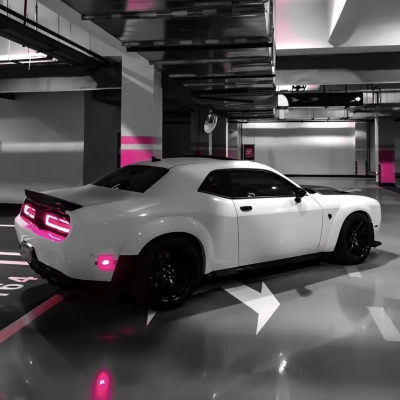  Ravoony Plus Gloss Crystal White Car Vinyl Wrap Dodge Charger Wrap 02