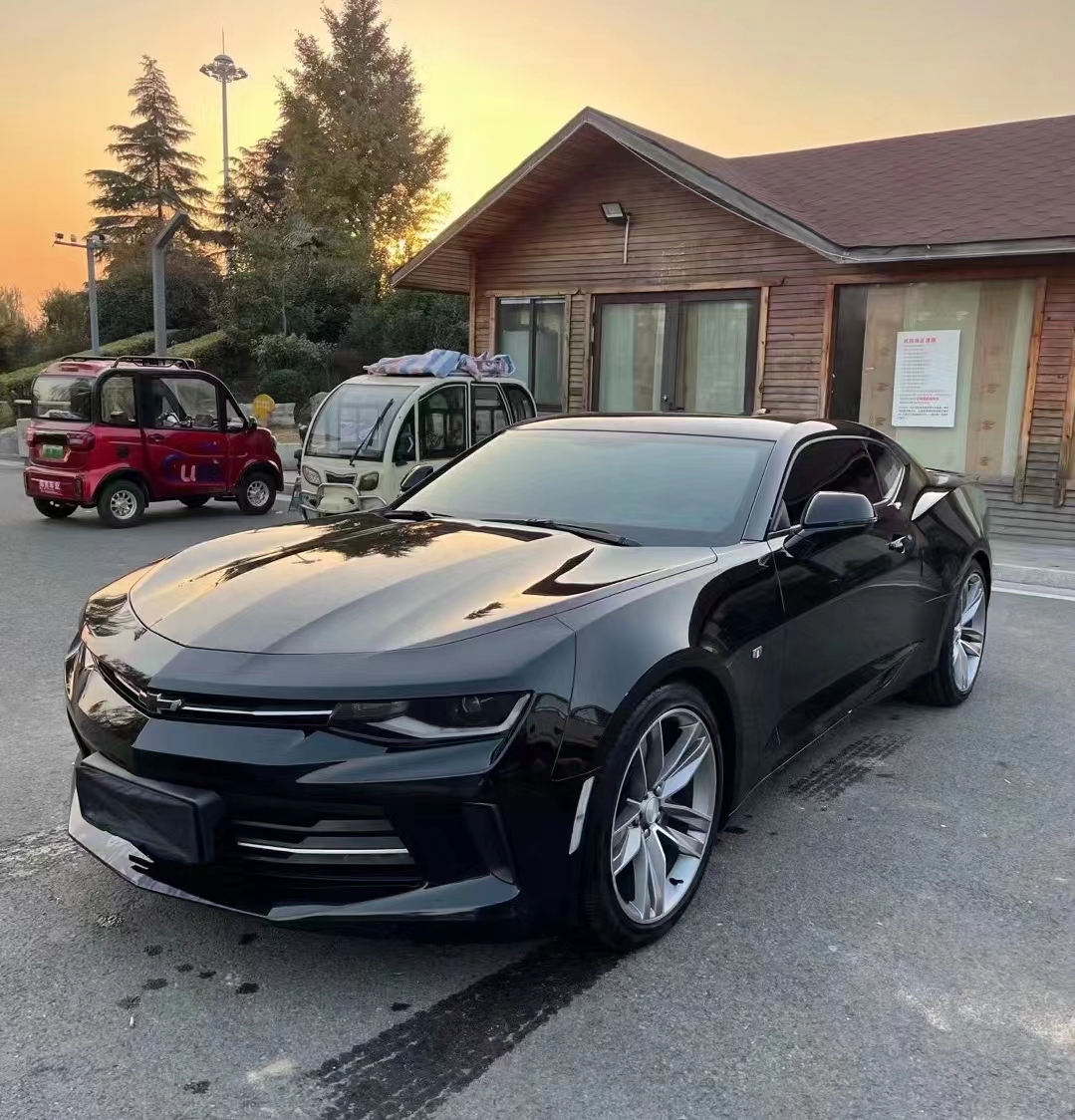 Ravoony Plus Gloss Black Car Wrap Chevrolet Camaro Wrap