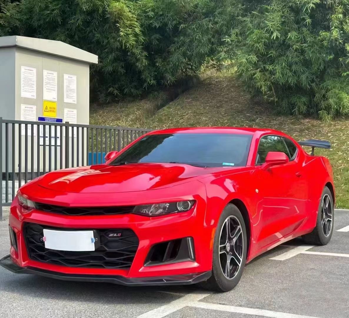 Ravoony Plus Glossy Crystal Ferrari Red Vinyl Car Wrap Chevrolet Camaro Wrap