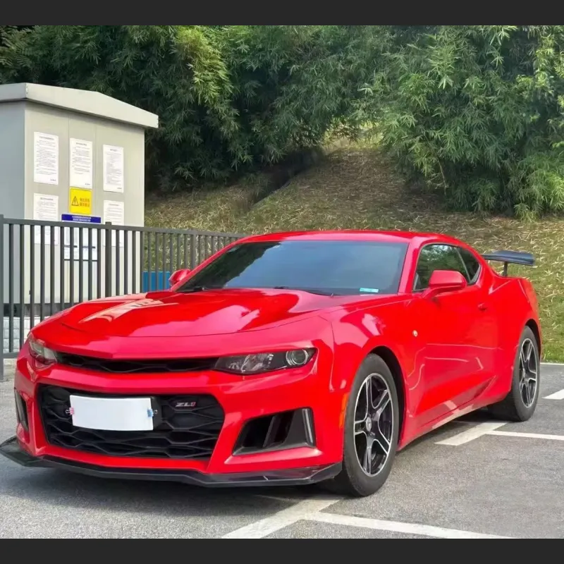 Ravoony Plus Glossy Crystal Ferrari Red Vinyl Car Wrap Chevrolet Camaro Wrap