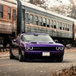  Ravoony Plus Glossy Explosion Purple Car Vinyl Wrap Dodge Charger Wrap