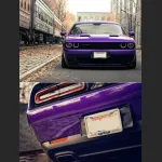  Ravoony Plus Glossy Explosion Purple Car Vinyl Wrap Dodge Charger Wrap