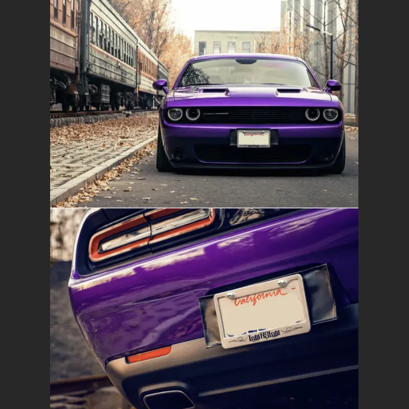  Ravoony Plus Glossy Explosion Purple Car Vinyl Wrap Dodge Charger Wrap