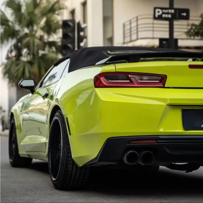 Ravoony BMW Gloss São Paulo Yellow Car Vinyl Wrap Chevrolet Camaro Wrap