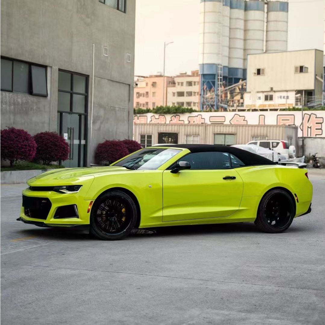 Ravoony Plus BMW Gloss São Paulo Yellow Car Vinyl Wrap Chevrolet Camaro Wrap