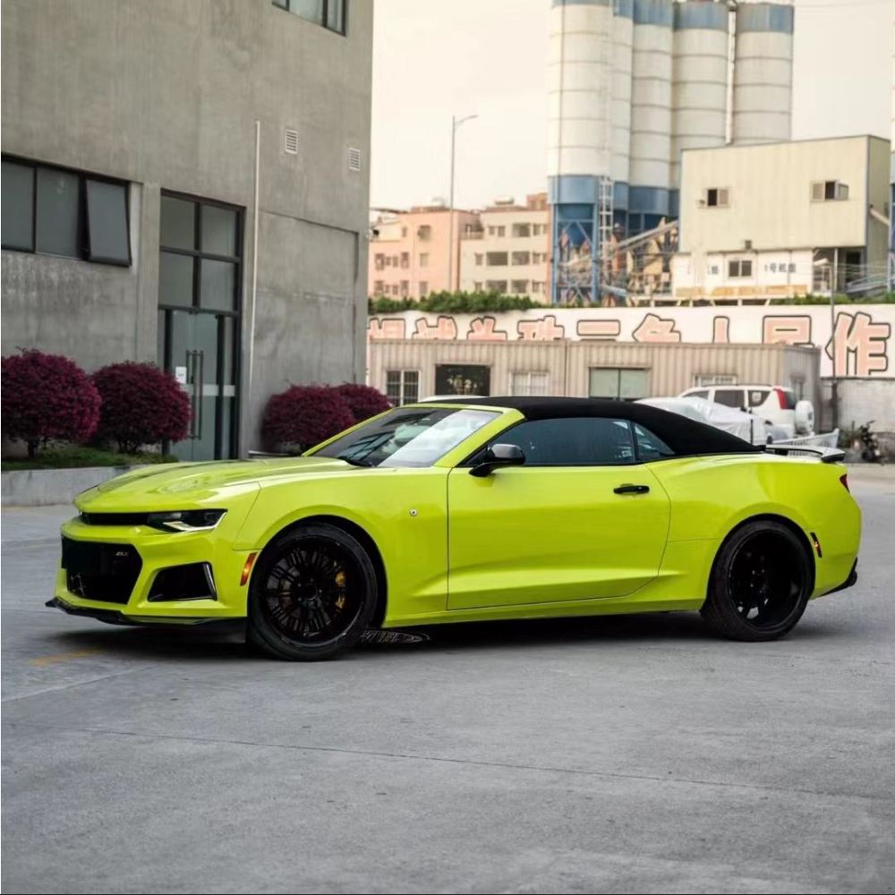 Ravoony Plus BMW Gloss São Paulo Yellow Car Vinyl Wrap Chevrolet Camaro Wrap