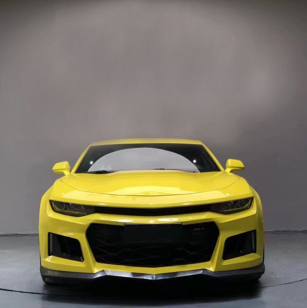 Ravoony Plus Crystal Maize Yellow Car Vinyl Wrap Chevrolet Camaro Wrap