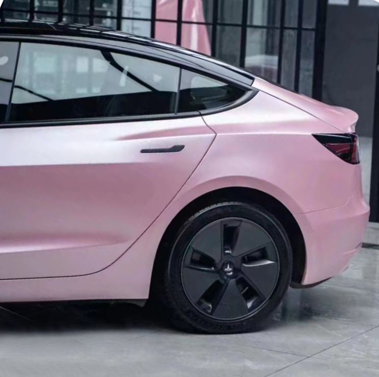 Ravoony Plus Pure Metal Cherry Pink Car Vinyl Wrap