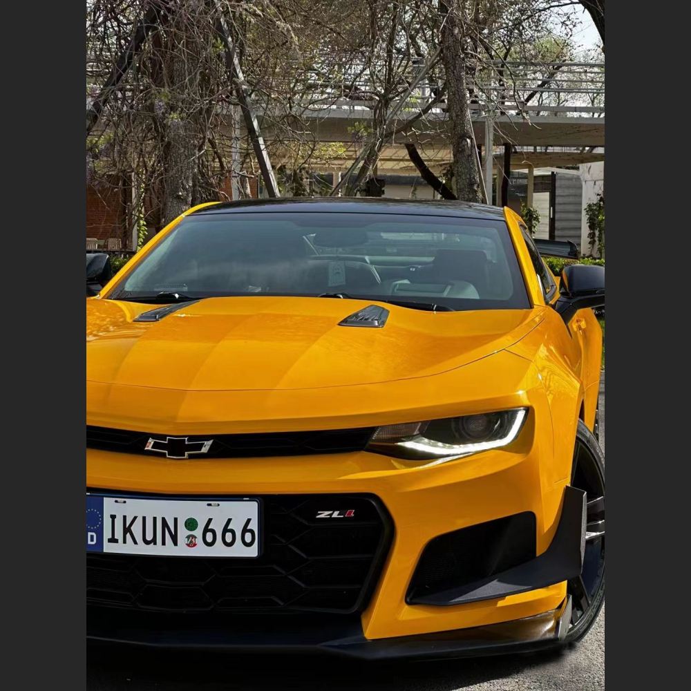 Ravoony Plus Sunflower Yellow Vinyl Wrap Chevrolet Camaro Wrap
