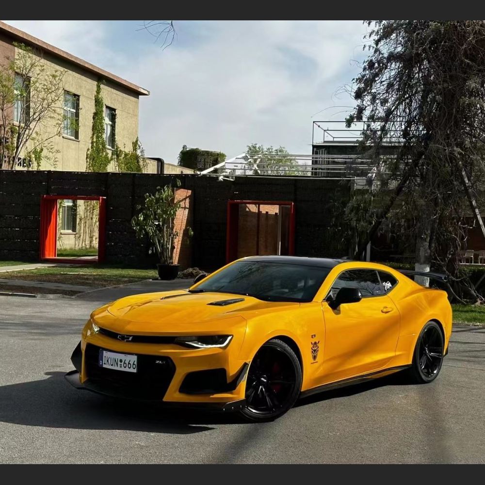 Ravoony Plus Sunflower Yellow Vinyl Wrap Chevrolet Camaro Wrap