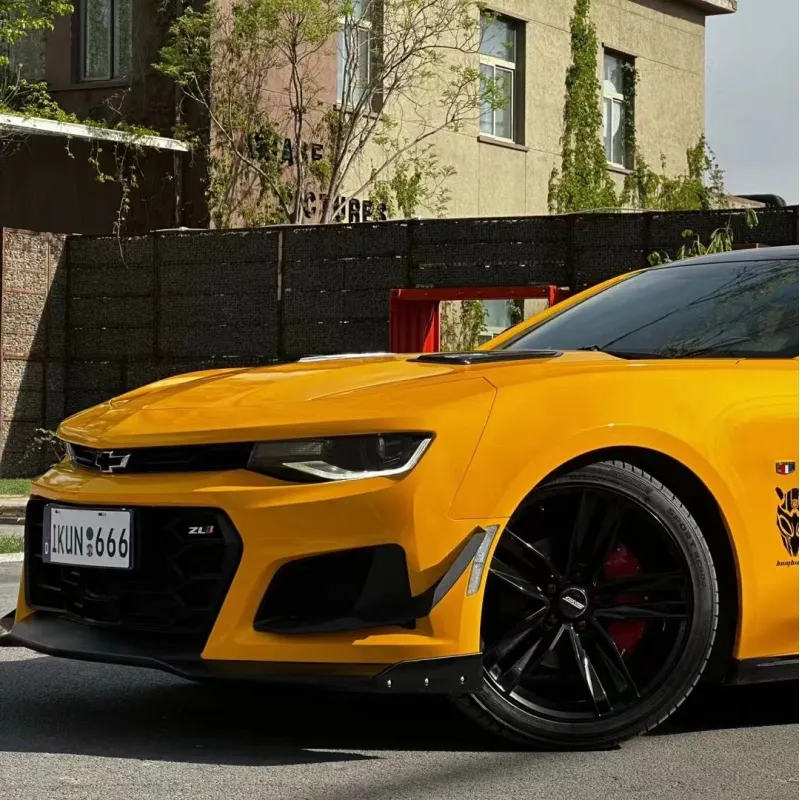 Sunflower Yellow Vinyl Wrap Chevrolet Camaro Wrap