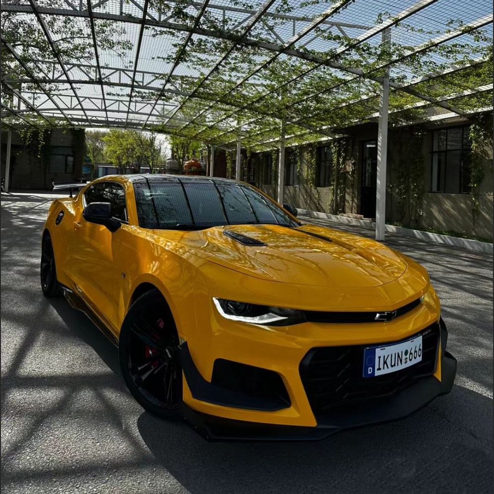 Ravoony Plus Sunflower Yellow Vinyl Wrap Chevrolet Camaro Wrap