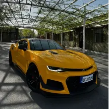 Sunflower Yellow Vinyl Wrap Chevrolet Camaro Wrap