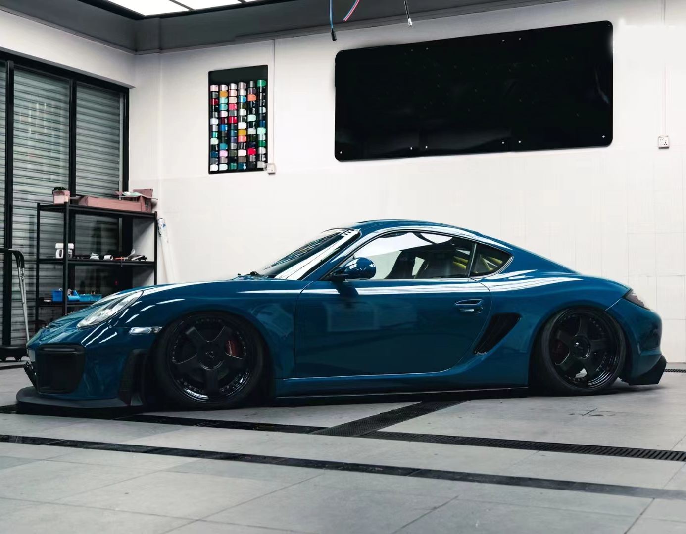 Ravoony Plus PET Glossy Porsche Deep Blue Car Vinyl Wrap