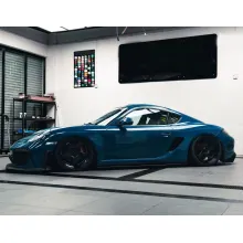 Glossy Porsche Deep Blue Car Vinyl Wrap