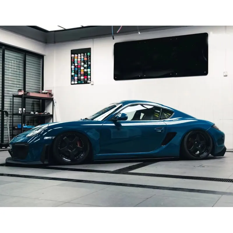 Glossy Porsche Deep Blue Car Vinyl Wrap