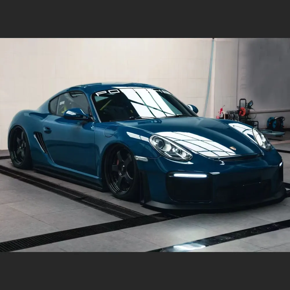 Ravoony Plus Glossy Porsche Deep Blue Car Vinyl Wrap