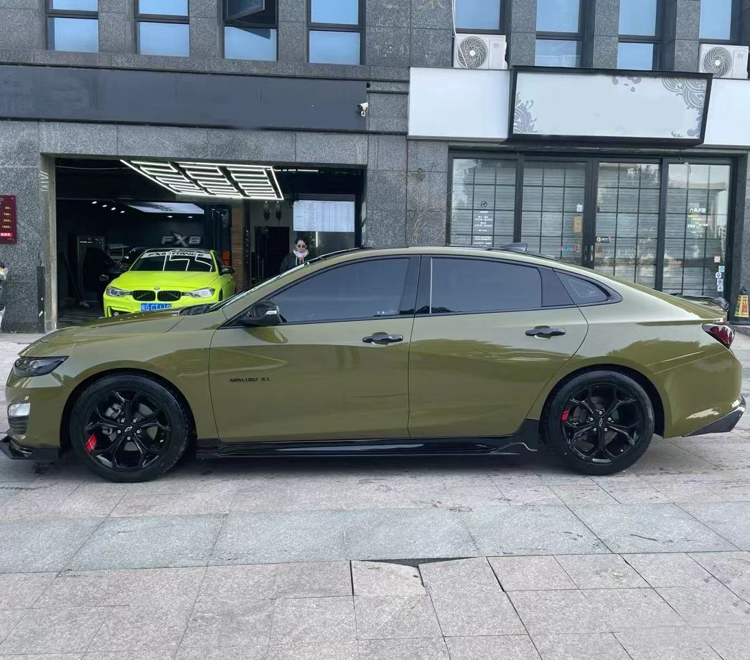 Ravoony Plus Audi Gloss Army Green Vinyl Car Wrap Chevy Malibu Wrap