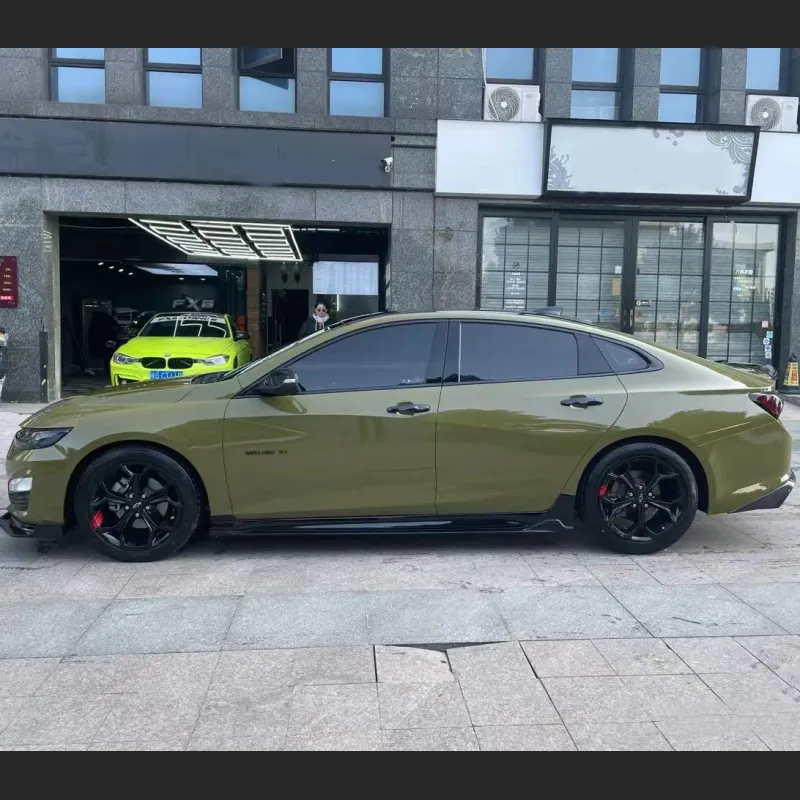 Ravoony Plus Audi Gloss Army Green Vinyl Car Wrap Chevy Malibu Wrap