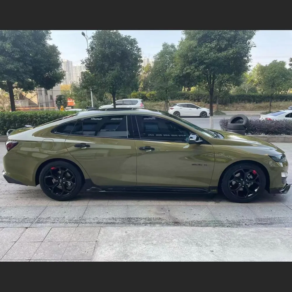Ravoony Plus Audi Gloss Army Green Vinyl Car Wrap Chevy Malibu Wrap