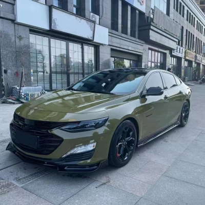 Ravoony Plus Audi Gloss Army Green Vinyl Car Wrap Chevy Malibu Wrap 02