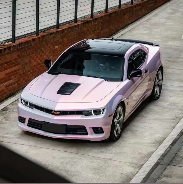 Ravoony Plus PET Flower Pink Car Wrap Chevrolet Camaro Wrap