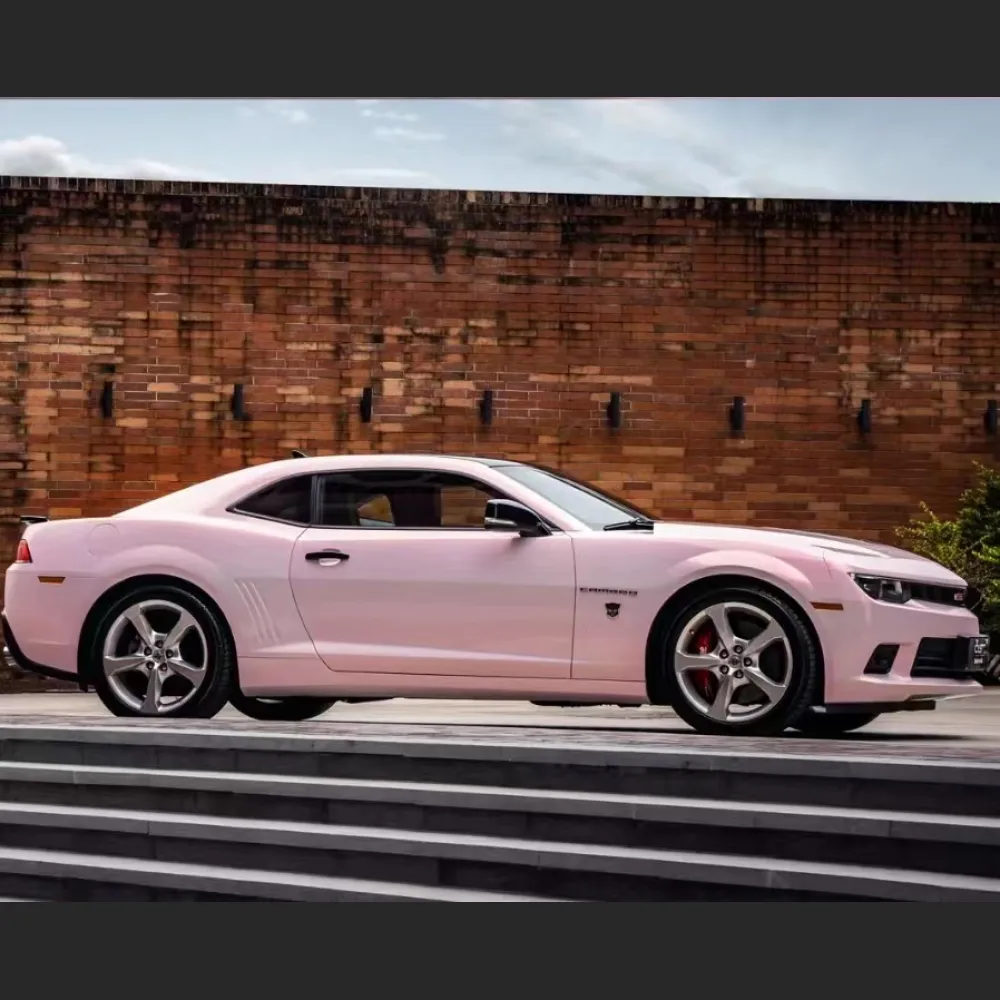 Ravoony Plus PET Flower Pink Car Wrap Chevrolet Camaro Wrap