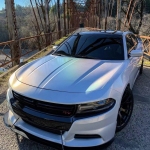 Ravoony Plus Matte Laser White Car Vinyl Wrap Dodge Challenger Wrap