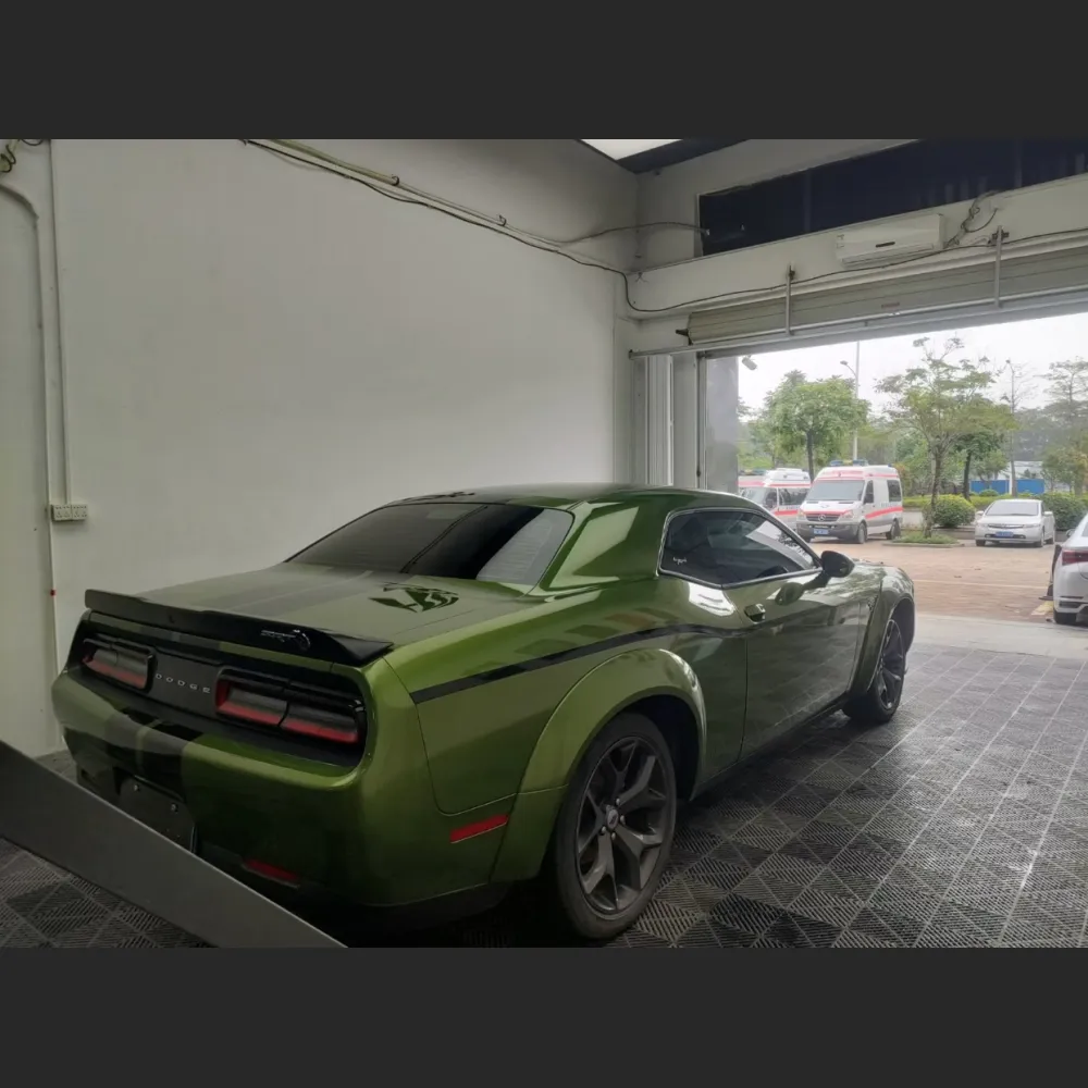 Ravoony Plus Metallic Mamba Green Car Vinyl Wrap Dodge Charger Wrap