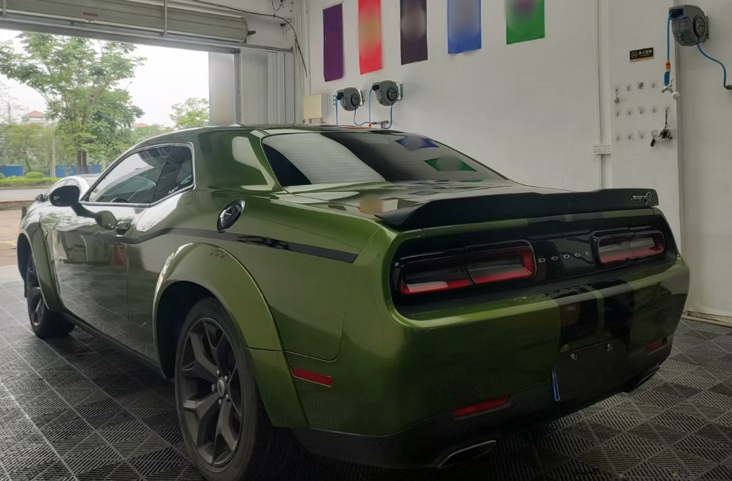 Ravoony Plus Metallic Mamba Green Car Vinyl Wrap Dodge Charger Wrap