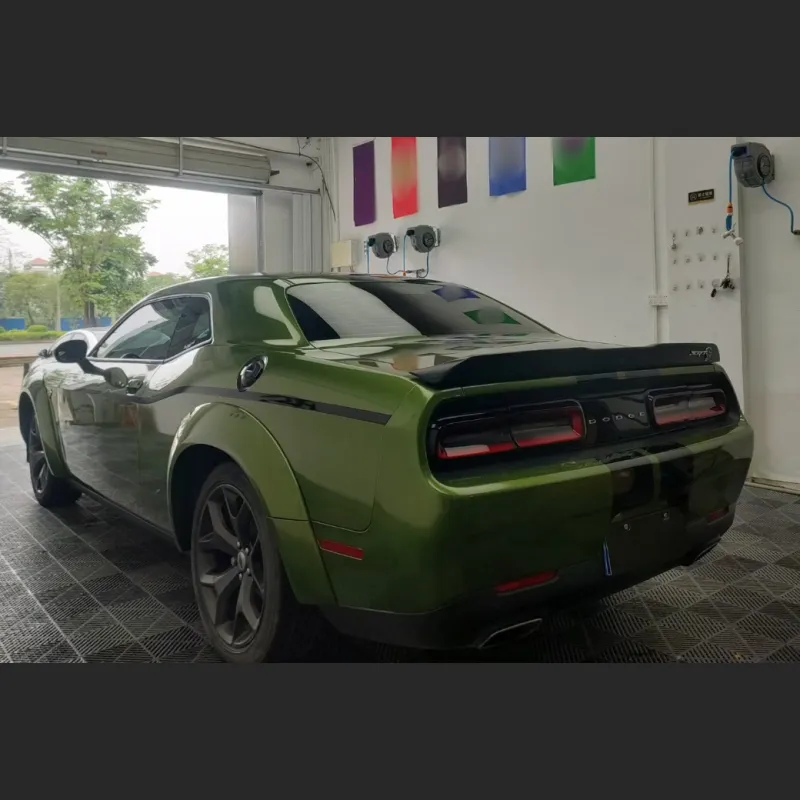 Ravoony Plus Metallic Mamba Green Car Vinyl Wrap Dodge Charger Wrap