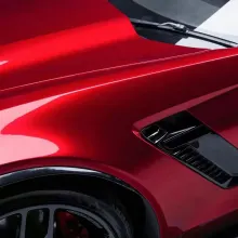 Gloss Metallic Vampire Red Vinyl Car Wrap C8 Corvette Wrap