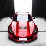 Ravoony Plus Gloss Metallic Vampire Red Vinyl Car Wrap C8 Corvette Wrap