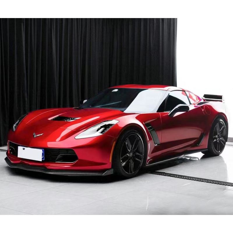 Gloss Metallic Vampire Red Vinyl Car Wrap C8 Corvette Wrap