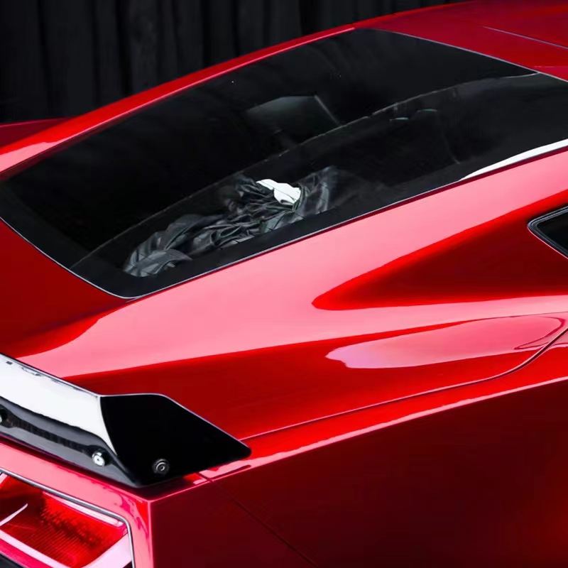 Ravoony Plus Gloss Metallic Vampire Red Vinyl Car Wrap C8 Corvette Wrap