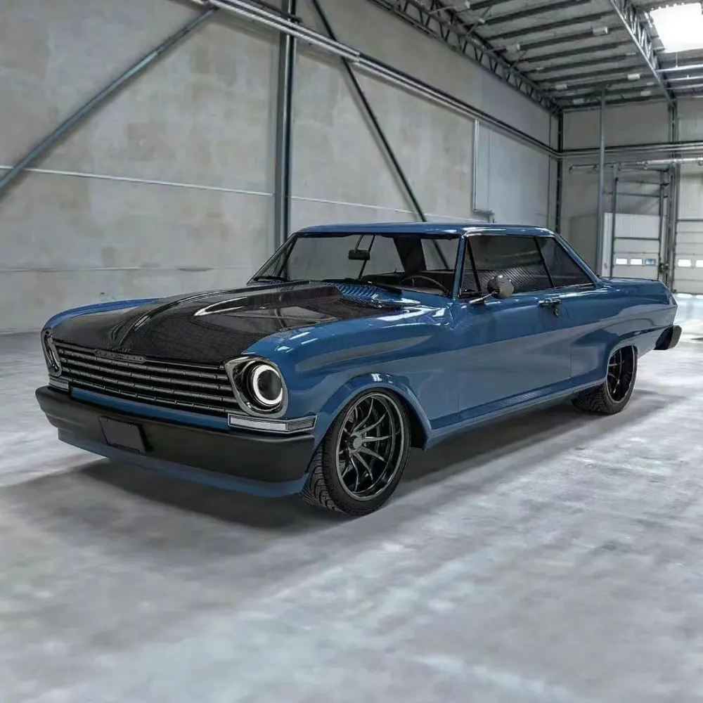 Ravoony Plus Glossy Porsche Deep Blue Car Vinyl Wrap Chevrolet Wrap Chevy Nova