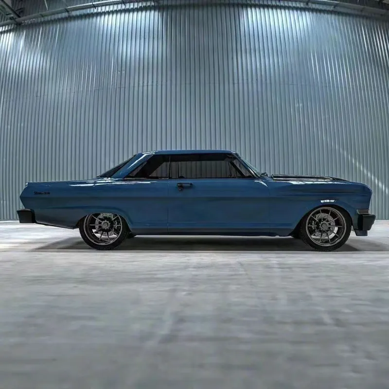 Ravoony Plus Glossy Porsche Deep Blue Car Vinyl Wrap Chevrolet Wrap Chevy Nova
