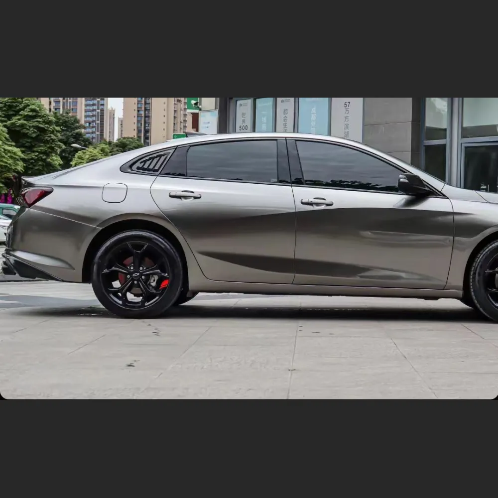 Ravoony Plus Metal Liquid Silver Car Vinyl Wrap Chevy Malibu Wrap